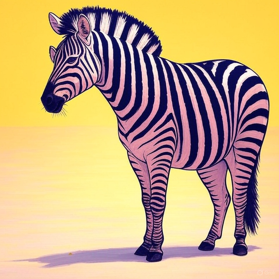 Saffron Zebra Mascot